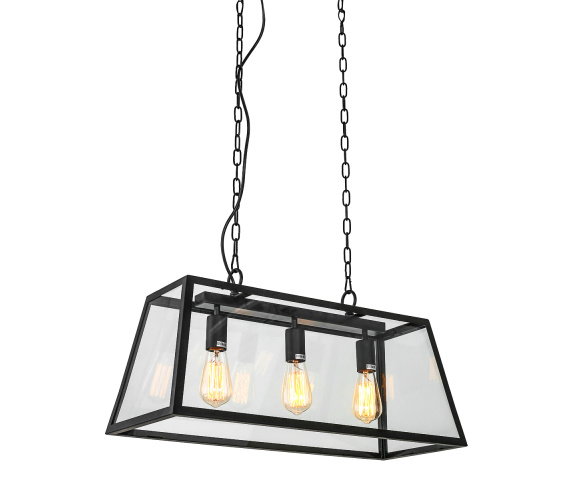 Lampa wisząca Laverno MD-102621-3-B oprawa w kolorze czarnym ITALUX