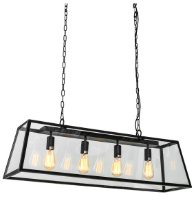 Lampa wisząca Laverno MD-102721-4-B oprawa w kolorze czarnym ITALUX