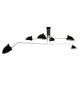 Lampa sufitowa Davis MDE610/4+2 oprawa w kolorze czarnym ITALUX