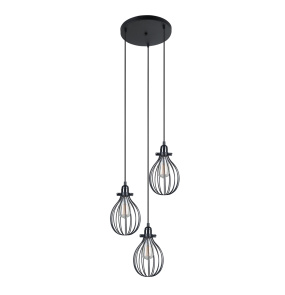 Lampa wisząca Lesto MDM-2676/3 ABK oprawa w kolorz czarnym ITALUX