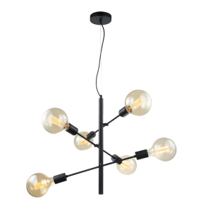 Lampa wisząca Madalyn MDM3582/6 BK oprawa w kolorze czarnym ITALUX