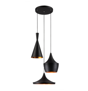 Lampa wisząca Pedro MDM2436/3B oprawa w kolorze czarnym ITALUX