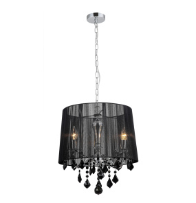 Lampa wisząca Cornelia MDM-2572/3 BK oprawa w kolorze chromu i czerni ITALUX