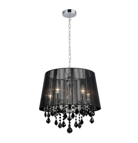 Lampa wisząca Cornelia MDM-2572/5 BK oprawa w kolorze czerni i chromu ITALUX