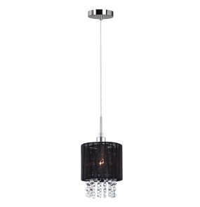 Lampa wisząca Astra BK MDM1953-1 BK chromowana oprawa z czarnym kloszem ITALUX