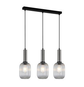 Lampa wisząca Antiola PND-5588-3M-SC+CL oprawa w kolorze srebrnym ITALUX