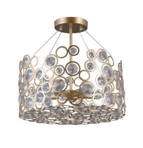 Lampa sufitowa Nardo PNPL-33064-5-CH.G oprawa w kolorze szampańskiego złota ITALUX