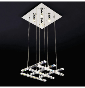 Lampa wisząca Diamond MD8103-16B3 chromowana oprawa ITALUX