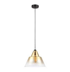 Lampa wisząca Parma MDM2375/1 AMBL oprawa w kolorze chromu z herbacianym kloszem ITALUX