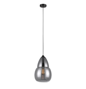 Lampa wisząca Tesa MDM2358/1A chromowana oprawa z dymionym kloszem ITALUX