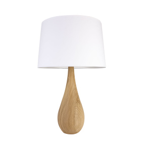 Lampa stołowa TUREEN 4112245 drewniana oprawa z białym abażurem ZUMA LINE