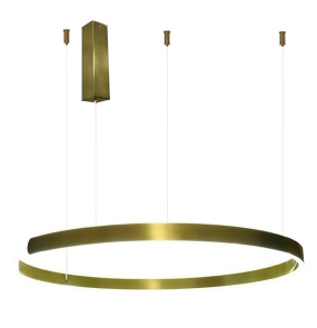 Lampa LED wisząca okrąg złota XZ-004 88W  + pilot