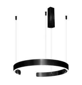 Lampa LED wisząca okrąg czarna XZ-003 66W + pilot