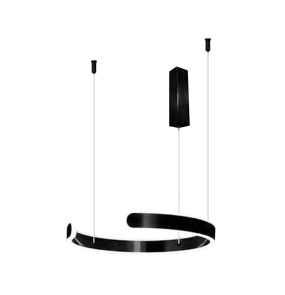 Lampa LED wisząca okrąg czarna XZ-002 42W + pilot