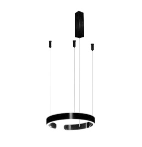 Lampa LED wisząca okrąg czarna XZ-001 34W + pilot