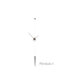 Zegar ścienny PÉNDULO T PET0000N w kolorze drewna orzechowego i grafitu NOMON