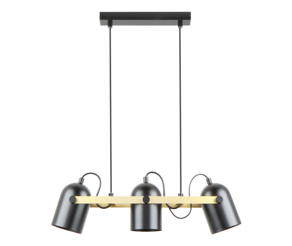 Lampa wisząca FATI A8163-3A oprawa w kolorze czerni i złota ZUMA LINE