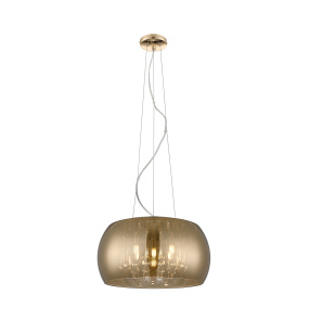 Lampa wisząca CRYSTAL P0076-05L-F7HF oprawa w kolorze złotym ZUMA LINE