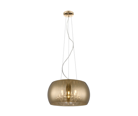 Lampa wisząca CRYSTAL P0076-05L-F7HF oprawa w kolorze złotym ZUMA LINE