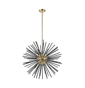 Lampa wisząca URCHIN P0491-09C-F7BC oprawa w kolorze czerni i złota ZUMA LINE