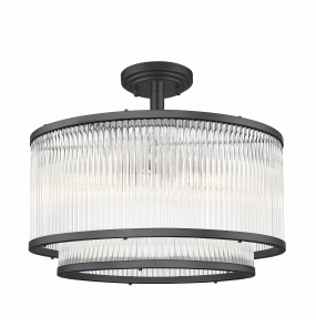 Lampa sufitowa SERGIO C0528-05H-P7AC oprawa w kolorze czarnym ZUMA LINE