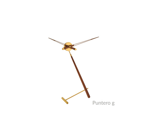 Zegar stołowy PUNTERO G PUD0000N w kolorze drewna orzechowego i mosiądzu NOMON