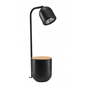 Lampa stołowa BOTANICA WOOD 41105102 oprawa w kolorze czarnym z elementami drewna KASPA