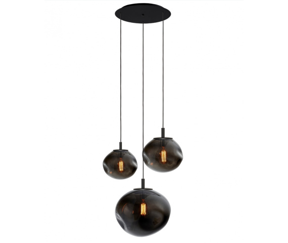 Lampa wisząca AVIA 3 11158308 oprawa w kolorze czarnym KASPA