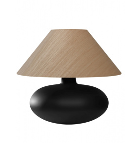 Lampa stołowa SAVA NATUR 41136119 oprawa w kolorze grafitowym z drewnianym abażurem KASPA