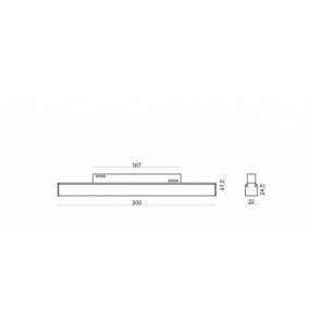 Lampa sufitowa / ścienna Stripe M 893388 do systemu szynowego magnetycznego kolor biały 4000K 120° 24W LOONARI