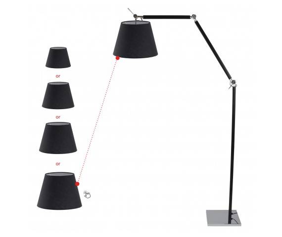 Podstawa do lampy podłogowej ZYTA FLOOR AZ1849 oprawa w kolorze czerni i chromu AZzardo