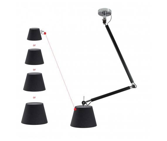 Podstawa do lampy wiszącej ZYTA M PENDANT AZ1847 oprawa w kolorze czerni i chromu AZzardo