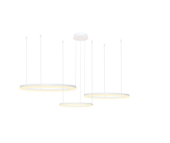Lampa wisząca HALO PENDANT 100+80+60 CCT oprawa kolorze białym + pilot AZzardo