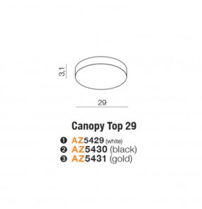 CANOPY TOP 29cm WH