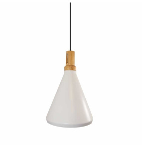 Lampa wisząca NORDIC WOODY 25 ST-5097c oprawa w kolorze bieli i drewna Step Into Design
