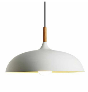 Lampa wisząca SAUCER 45 ST-5219 white oprawa w kolorze bieli i drewna Step Into Design