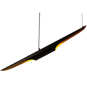 Lampa wisząca BLACK TUBE 100 ST-0502-1 oprawa w kolorze czerni i złota Step Into Design