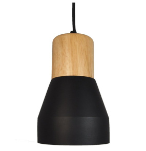 Lampa wisząca CONCRETE 12 ST-5220-black oprawa w kolorze czerni i drewna Step Into Design