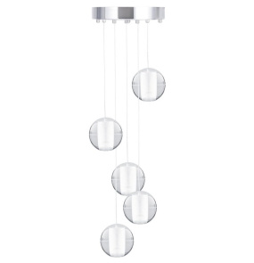 Lampa wisząca STARLIGHT-5 30 ST-9228-5 oprawa w kolorze chromu Step Into Design