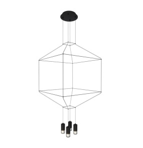 Lampa wisząca LINEA-4 45 ST-5961-4 oprawa w kolorze czarnym Step Into Design