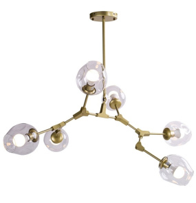 Lampa wisząca MODERN ORCHID-6 130 ST-1232-6 GOLD transparent oprawa w kolorze złotym Step Into Design