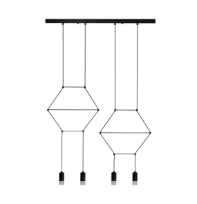 Lampa wisząca LINEA-4 LONG 70 XT068-4P oprawa w kolorze czarnym Step Into Design