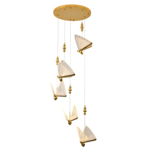 Lampa wisząca BEE 5 MP0090-5 gold oprawa w kolorze złotym Step Into Design