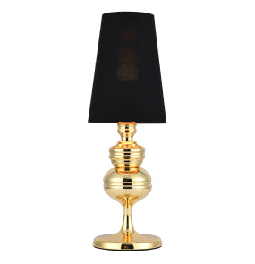 Lampa stołowa QUEEN 18 MT-8046-18 black gold oprawa w kolorze złotym z czarnym abażurem Step Into Design