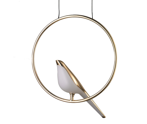 Lampa wisząca TIT ST-9008P - 1 oprawa w kolorze złotym Step Into Design
