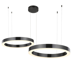 Lampa wisząca CIRCLE 60+80 ST-8848-60+80 black oprawa w kolorze tytanowym Step Into Design