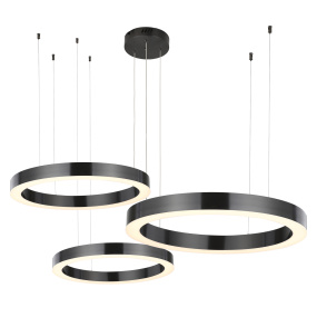 Lampa wisząca CIRCLE 40+60+80 ST-8848-40+60+80 black oprawa w kolorze tytanowym Step Into Design