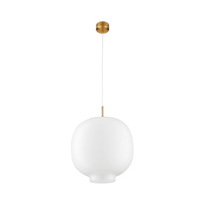 Lampa wisząca BONI 35 cm ST-9960P/L white oprawa w kolorze mosiądzu z białym kloszem Step Into Design