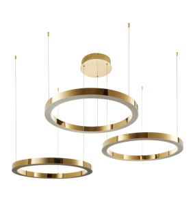 Lampa wisząca CIRCLE 80+80+80 LED DN924-80+80+80 gold oprawa w kolorze złotym Step Into Design