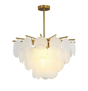 Lampa wisząca FIORE 60 cm D8584P/R600 white oprawa w kolorze bieli i złota Step Into Design